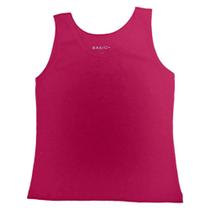 Regata listrada, basic+, em malha poliester com viscose e elastano, ref b973 na cor rosa g