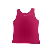 Regata listrada, basic+, em malha poliester com viscose e elastano, ref b973 na cor rosa gg