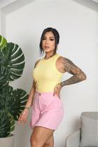 Regata Listrada Feminina Casual Confortável para o Verão