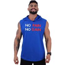 Regata Longline com Touca Masculina MXD Conceito No Pain No Gain Letreiro