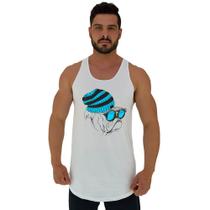 Regata Longline Estampada Masculina MXD Conceito Cachorro Hipster