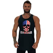 Regata Longline Estampada Masculina MXD Conceito Caveira Americana