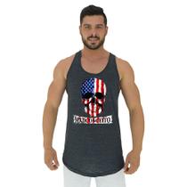 Regata Longline Estampada Masculina MXD Conceito Caveira Americana