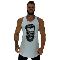 Regata Longline Estampada Masculina MXD Conceito Caveira de Óculos Escuros