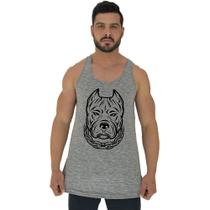 Regata Longline Estampada Masculina MXD Conceito Pitbull de Corrente