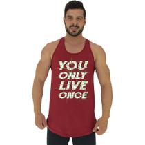 Regata Longline Estampada Masculina MXD Conceito You Only Live Once