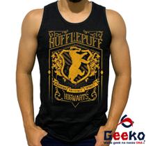 Regata Lufa Lufa 100% Algodão Harry Potter Hogwarts Hufflepuff Camiseta Regata Geeko 01