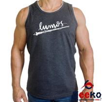 Regata Lumos 100% Algodão Harry Potter Hogwarts Camiseta Regata Geeko 01