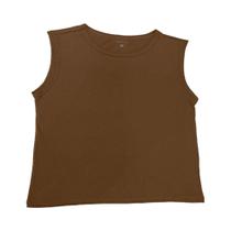 Regata machao basic+ em malha algodao marrom gg Regata machao basic+ em malha algodao marrom gg