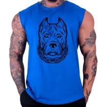 Regata Machão Estampada Caveira Justiceiro Pitbull Skull Fitness Treino