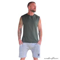 Regata machão lisa masculina malha 100% algodão camiseta casual fitness corte estilo a fio