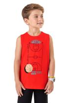 Regata Machão Menino Meia Malha Estampado Rovi Kids