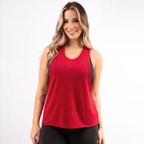 Regata Malha Feminina Cavada Blusa Fitness Malhação Academia