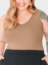 Regata Malwee 1000087854 Feminina Plus Size Canelada Viscose T. G1/G3