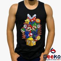 Regata Mario e Luigi 100% Algodão Mario Bros Geeko