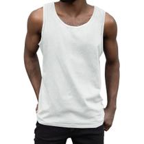 Regata Masculina 100% Algodão Camiseta Lisa Branco e Preto Regata Masculina 100% Algodão Camiseta Lisa Branco e Preto