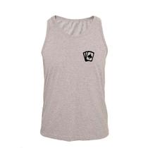 Regata Masculina Algodão Cartas Baralho Estampada