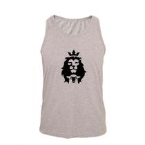 Regata Masculina Algodão Leão Estampada Básica Regata Masculina Algodão Leão Estampada Básica
