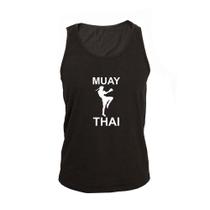 Regata Masculina Algodão Muay Thai 1 Estampada Verão Moderna