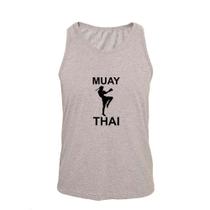 Regata Masculina Algodão Muay Thai 1 Estampada Verão Moderna