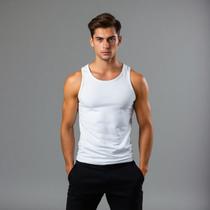Regata Masculina Básica Academia Várias Cores Tamanho:PCor:Branco Regata Masculina Básica Academia Várias Cores Tamanho:PCor:Branco