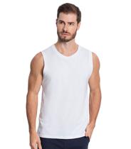Regata Masculina Básica Meia Malha Diametro Branco