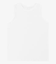 Regata Masculina Básica Meia Malha Diametro Branco