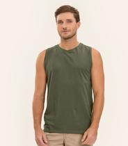 Regata Masculina Básica Meia Malha Diametro Verde