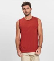 Regata Masculina Básica Meia Malha Diametro Vermelho