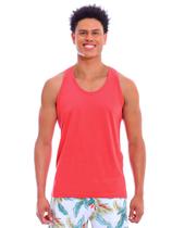 Regata Masculina Básica Tradicional Algodão Vermelho Forte