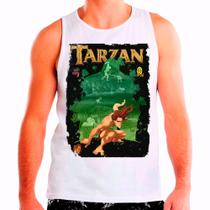 Regata Masculina Branca Desenho Tarzan Regata Masculina Branca Desenho Tarzan