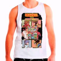 Regata Masculina Branca Marvel VS Capcom jogos games Regata Masculina Branca Marvel VS Capcom jogos games