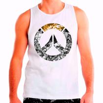 Regata Masculina Branca Overwatch Jogos Games 01