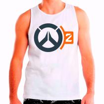 Regata Masculina Branca Overwatch Jogos Games 03