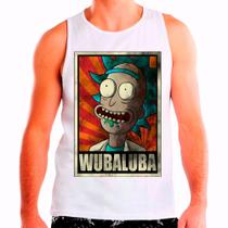 Regata Masculina Branca Rick and Morty 03 Regata Masculina Branca Rick and Morty 03