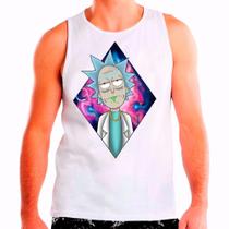 Regata Masculina Branca Rick and Morty 47