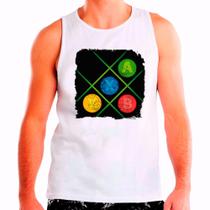 Regata Masculina Branca Xbox 03 - DESIGN CAMISETAS Regata Masculina Branca Xbox 03 - DESIGN CAMISETAS
