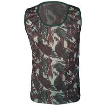 Regata Masculina Camuflada Militar e Preta Malha Dry Esporte