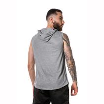 Regata Masculina Cinza Capuz Oversized Longline Academia