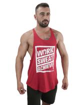 Regata masculina e feminina 100% algodão modelo Cavada Work Sweat Achieve Regata masculina e feminina 100% algodão modelo Cavada Work Sweat Achieve
