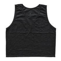 Regata Masculina em Tecido Flame Lisa Preta com Bolso Tamanho GG Basic+