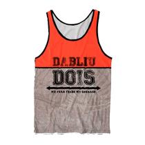 Regata Masculina Estampa Full Preto com Xadrez Esporte Moda