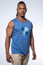 Regata Masculina Estampada Azul