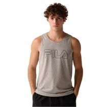 Regata Masculina Fila Letter Outline Cinza Regata Masculina Fila Letter Outline Cinza