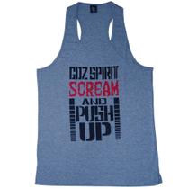 Regata masculina Goz Spirit model Scream An Push Up Cinza mescla