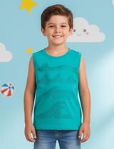 Regata Masculina Infantil algodão várias Estampas Nº 4 ao 10