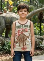 REGATA MASCULINA INFANTIL ESTAMPA DINOSSAURO nº 4 ao 12