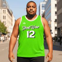 Regata Masculina Plus Size DryFit Micro Furos Street Wear