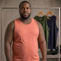 Regata Masculina Plus Size Lisa em Algodão Básica Confortável G1 ao G18 Regata Masculina Plus Size Lisa em Algodão Básica Confortável G1 ao G18
