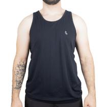 Regata Masculina Preta de Modelagem Anatômica Com Tecido Leve Regata Masculina Preta de Modelagem Anatômica Com Tecido Leve